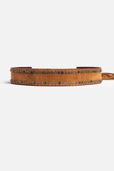 HANDBEADED ITALIAN SUEDE TASSEL BELT