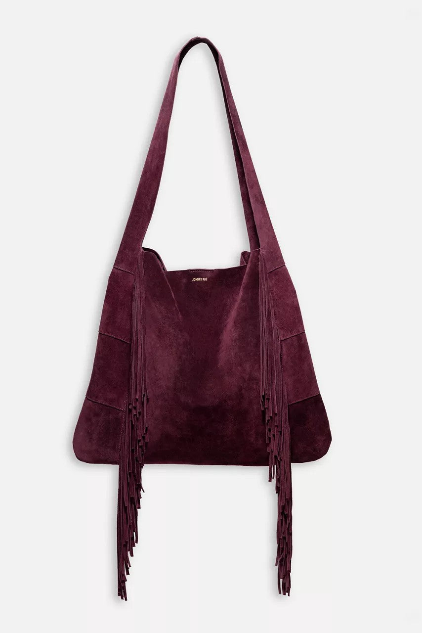 AMARONE ITALIAN SUEDE FRINGE HOBO