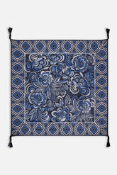 FEATHERY FLOWER SILK SCARF