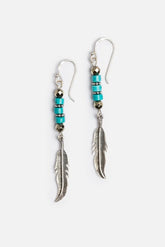 SEA FEATHERS DANGLE EARRINGS