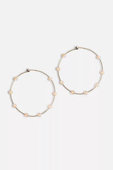 SEMI PRECIOUS HOOP EARRINGS