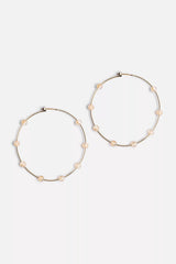 SEMI PRECIOUS HOOP EARRINGS