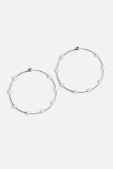 SEMI PRECIOUS HOOP EARRINGS