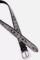 PIZZO EMBROIDERED ITALIAN LEATHER BELT