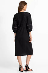 DOLMAN MIDI WITH CONTRAST YOKE