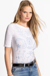 ELBOW SLEEVE BOAT NECK TEE