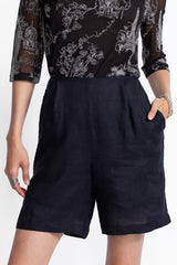 LINEN PLEATED SHORT