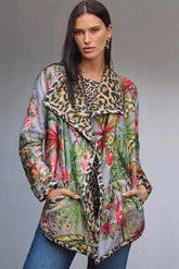 REVERSIBLE JOAN WRAP BINDED SHERPA JACKET