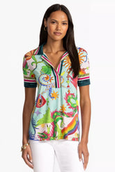 THE JANIE FAVORITE SHORT SLEEVE SWING POLO