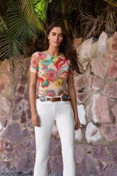 ELEANOR SHORT SLEEVE MESH TEE