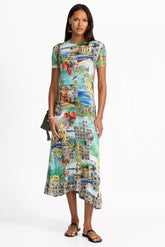 THE JANIE FAVORITE ASYMMETRIC HEM SHORT DRESS