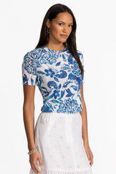 ELEANOR SHORT SLEEVE MESH TEE