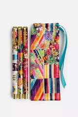 FLORAL STRIPE PEN SET