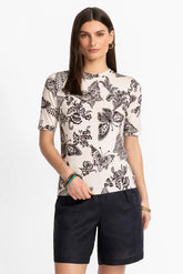 THE JANIE FAVORITE FITTED ELBOW SLEEVE TEE