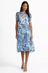 MESH TIERED DRESS