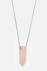 Joseph Brooks Rose Quartz Necklace