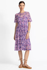FLORENTINA MESH TIERED DRESS
