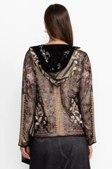 BIYA METALLIC SHORT HOODIE