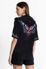 BEE ACTIVE NOTCHED PULLOVER HOODIE