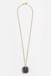 LARGE SEMIPRECIOUS PENDANT NECKLACE