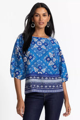 LINEN BOATNECK BLOUSE