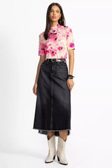 THE JANIE FAVORITE FITTED ELBOW SLEEVE MOCK NECK