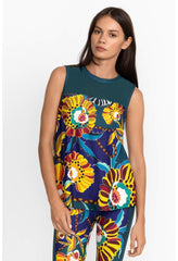 Women Active | Johnny Was Bee Active High Low Mesh Contrast Tank Kimbra