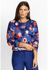 Women Active | Johnny Was Bee Active Ruched Raglan Sleeve Pullover Pajaro