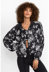 Women Active | Johnny Was Bee Active Ruched Sleeve Parachute Jacket Charcoal Dreamer