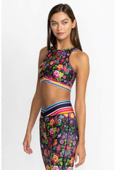 Women Active | Johnny Was Cantero Criss Cross High Neck Sports Bra Cantero