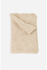 Women Blankets | Johnny Was Pom Pom Throw Blanket - Ivory Ivory
