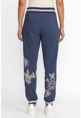 Women Bottoms | Johnny Was Addison Rib Detail Ft Jogger Heather Indigo