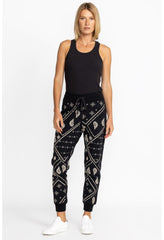 Women Bottoms | Johnny Was Devi Raw Seam Jogger Black