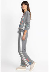 Women Bottoms | Johnny Was Griffin Wide Leg Ribbon Pant Dark Heather