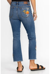 Women Bottoms | Johnny Was Heron Cropped Baby Boot Jean Vintage Aged Wash