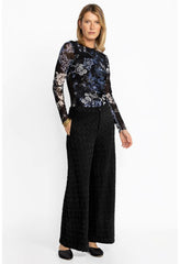 Women Bottoms | Johnny Was Hiro Houndstooth Pant Black