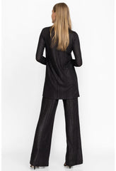 Women Bottoms | Johnny Was Jenna Metallic Easy Pant Black
