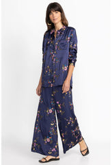 Women Bottoms | Johnny Was Misty Rayon Easy Pant Sapphire Blue