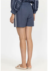 Women Bottoms | Johnny Was Patched Ikat Linen Paperbag Short Patched Ikat