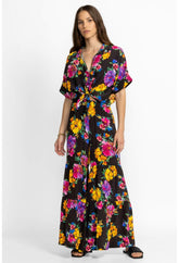 Women Bottoms | Johnny Was Poppy Silk Tiered Pant Poppy