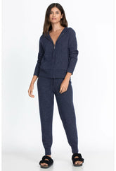 Women Bottoms | Johnny Was Stella Cable Knit Jogger Navy