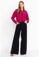 Women Bottoms | Johnny Was Suki Wide Leg Jean Black