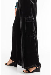 Women Bottoms | Johnny Was Zatima Silk Cargo Pant Black