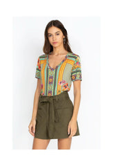 Women Bottoms | Johnny Was Zola Poplin Short Vintage Green