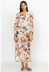 Women Cover Ups & Kimonos | Johnny Was Ardella Puff Sleeve Maxi Dress Ekru Ardell