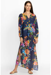 Women Cover Ups & Kimonos | Johnny Was Ocean Dreamer Puff Sleeve Maxi Cover-Up Ocean Dreamer