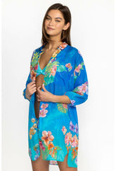 Women Cover Ups & Kimonos | Johnny Was Water Tropic Shirt Dress Water Tropic