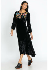 Women Dresses | Johnny Was Bianca Velvet Maxi Dress Black