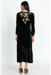 Women Dresses | Johnny Was Bianca Velvet Maxi Dress Black