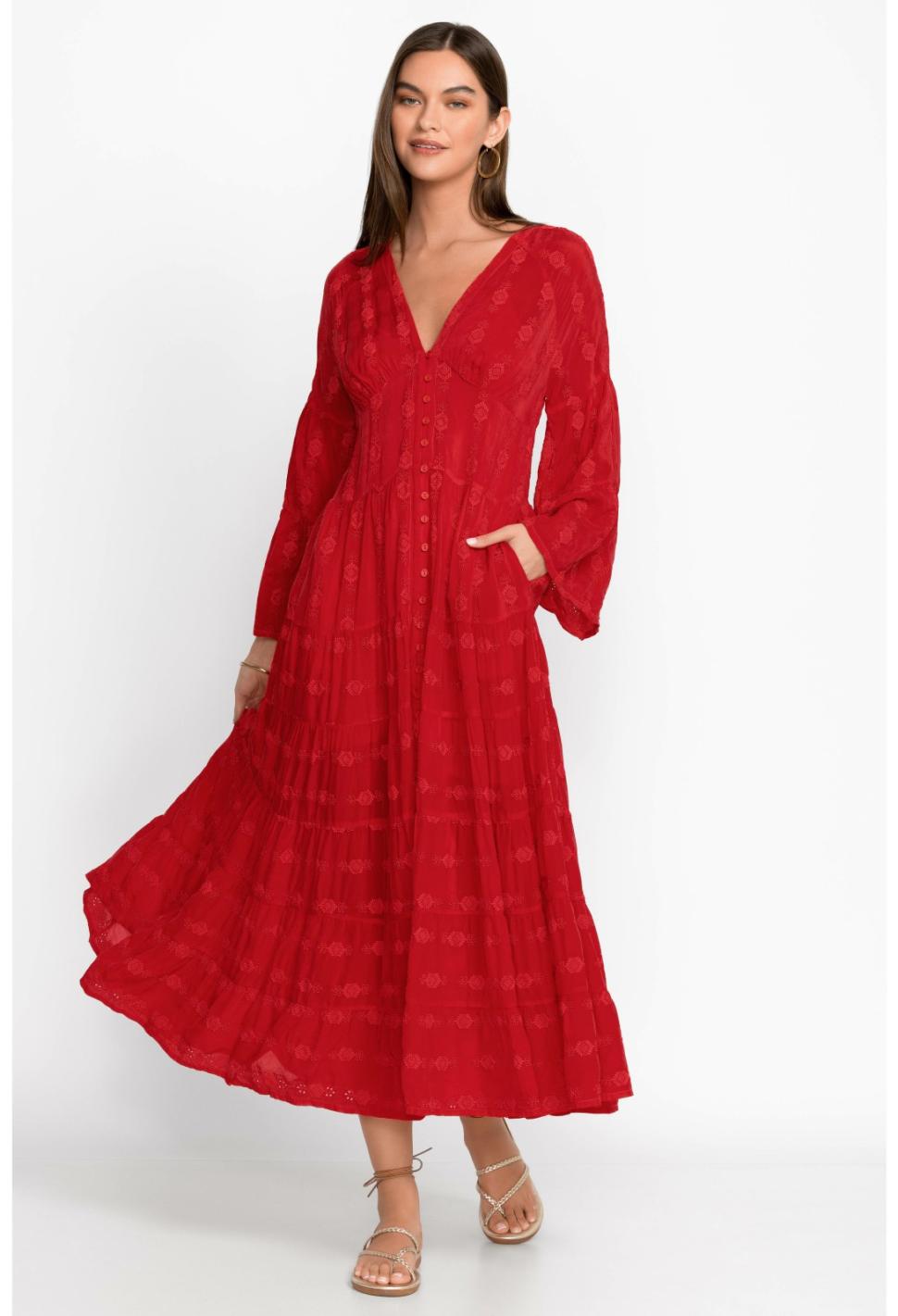 Women Dresses | Johnny Was Bonnie Adenium Dress Raspberry